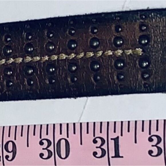American Eagle Outfitters Unisex M Belt Brown Leather 1 3/8" Wide BOHO Western - Picture 8 of 8